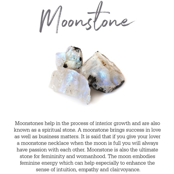 🌸 MOONSTONE OPAL NECKLACE QUARTZ HEALING PENDANT MAGICAL EARTH PROTECTION BOHO - Picture 4 of 9